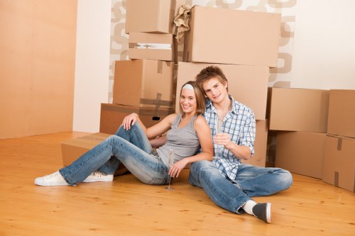 Removal team preparing a move in Clapham Junction