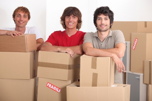 Man and van service handling boxes and furniture for a nearby business