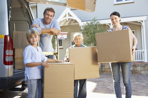 Commercial relocation with a removal truck in southwest London