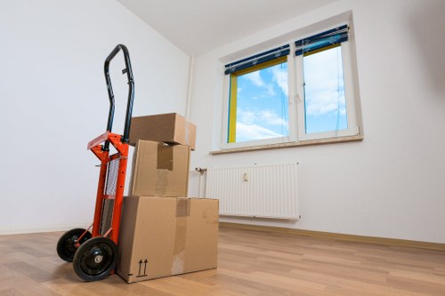 House movers planning a move in Clapham Junction street setting