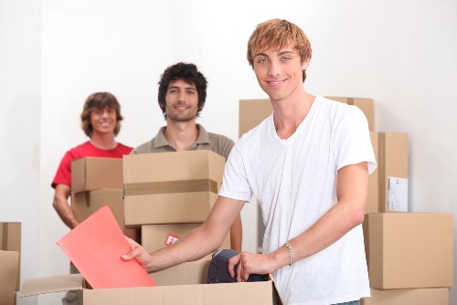 Office relocation items packed for transport in Clapham Junction