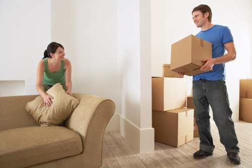 Local moving van ready for a flat or office move